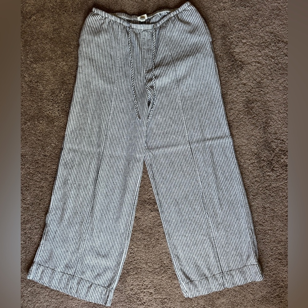 Striped Wide-Leg Pants